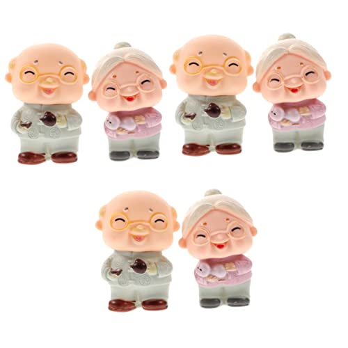 GLEAVI 3 Sätze Ehepaar Figuren Hochzeitstorte Dekoration Senioren Ornamente Für Heimdekoration Und Kuchendeko Für Hochzeiten Jubiläen Und Besondere Anlässe 2 Stücke * 3 von GLEAVI