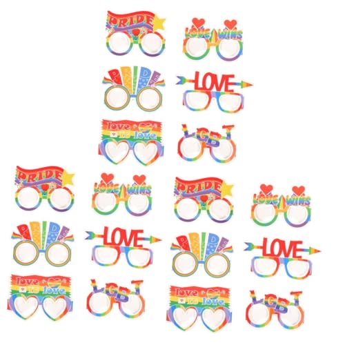 GLEAVI 3 Sätze Teiliges Set Bunter Papierbrillen Für Pride Partys Lustige Fotorequisiten Für Themenfeiern Rollenspiele Und Dekorationen Sicher Und Bequem Tragbar 6 Stücke * 3 von GLEAVI