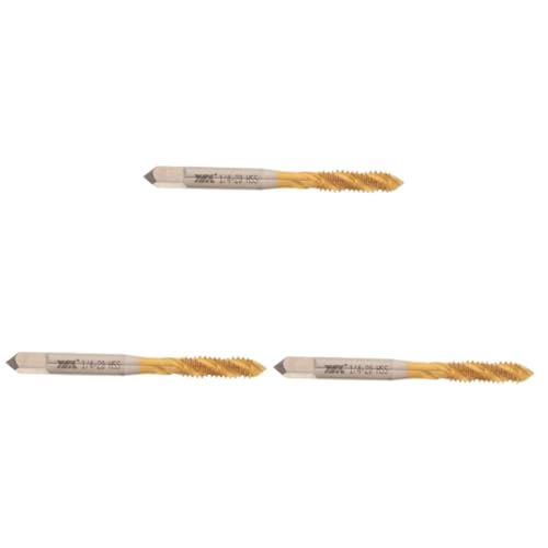 GLEAVI 3 Stück Schnellarbeitsstahl-gewindebohrer Stufenbohrer Werkzeug Klopfen Senkbohrer Beschichtet 1/4 20 Gewindebohrer Schlüssel Schrauben Schritt Golden Hochgeschwindigkeitsstahl GLEAVI 3 Stück Schnellarbeitsstahl-gewindebohrer Stufenbohrer Werkzeug Klopfen Senkbohrer Beschichtet 1/4 20 Gewindebohrer Schlüssel Schrauben Schritt Golden Hochgeschwindigkeitsstahl von GLEAVI