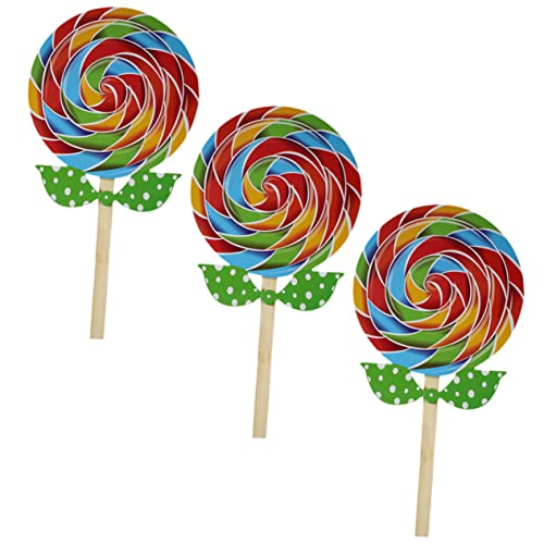 GLEAVI 3 Stück Teiliges Fake Lollipop Requisiten für Realistische Fotografie Dekoration für Tanzaufführungen und Partys Regenbogen Lutscher Modell GLEAVI 3 Stück Teiliges Fake Lollipop Requisiten für Realistische Fotografie Dekoration für Tanzaufführungen und Partys Regenbogen Lutscher Modell von GLEAVI