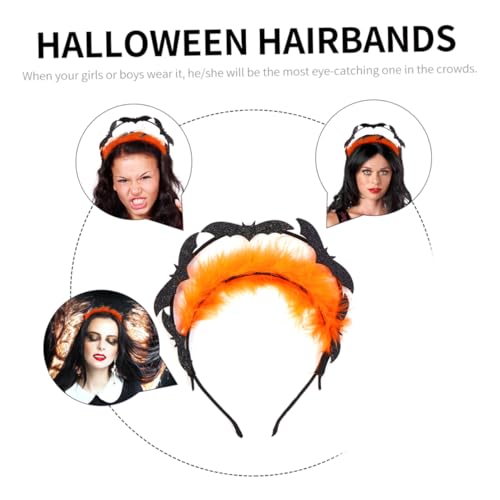 GLEAVI 3 Stück Teiliges Halloween Haarband mit Fledermaus und Kürbis Design Kreative Party Haaraccessoires aus Weichem Material Komfortabel und Sicher für Halloween Dekoration und Kostüm von GLEAVI
