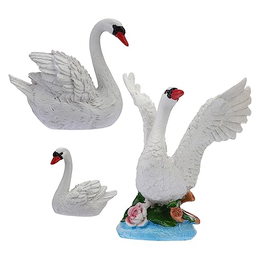 GLEAVI 3 Stück Teiliges Schwan Deko Resin Micro Landschaft Ornament Niedliche Tischdekoration Geeignet für Wohnzimmer Büro Vielseitige Fotorequisite und Geschenkidee GLEAVI 3 Stück Teiliges Schwan Deko Resin Micro Landschaft Ornament Niedliche Tischdekoration Geeignet für Wohnzimmer Büro Vielseitige Fotorequisite und Geschenkidee von GLEAVI