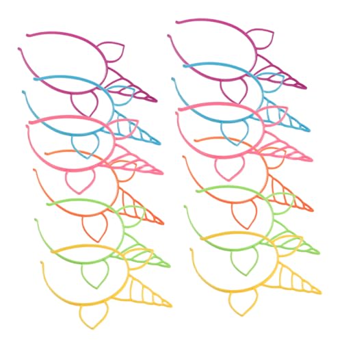 GLEAVI 30 Stück Teiliges Einhorn Haarreif aus Robustem Kunststoff Bunte Candy Farben Komfortabel und Langlebig Vielseitig für Kindergeburtstag Partyzubehör und Alltag Geeignet von GLEAVI