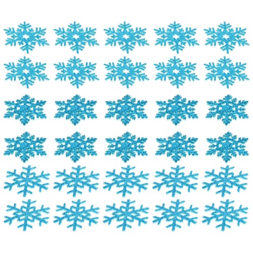 GLEAVI 30st Schneeflocken-aufkleber Schneehosen-patch Aufkleber Eiskristalle Weihnachtsapplikationen Weihnachten Bügelbild Flash-kostüm Kleidung Kleidung Diy Hochzeit Gold Stoff Abzeichen von GLEAVI