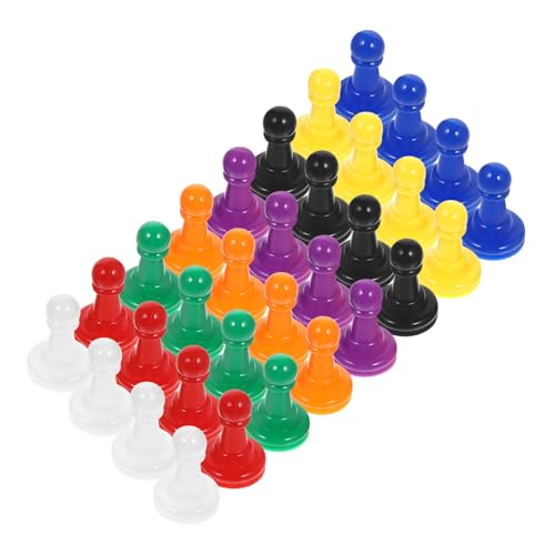 GLEAVI 32stücke Bunte Kunststoff-schachfiguren Für Brettspiele Partyspiele Mehrfarbige Bauernfiguren Bauernschach Flugschachfigur Lernschach Schachzubehör von GLEAVI