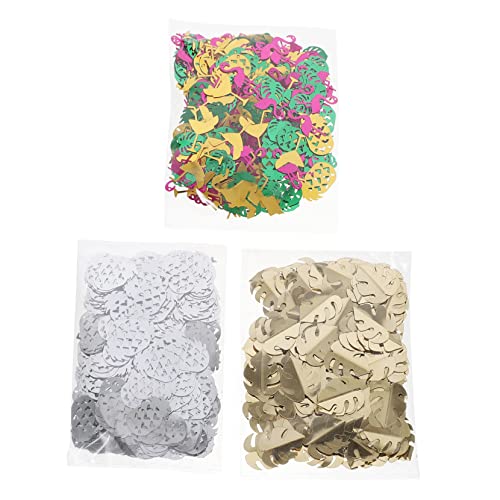 GLEAVI 3Er-Packungen Geburtstagsfeier Konfetti Stranddekorationen Tropenpartydekorationen Sommerfest Konfetti Partyzubehör Hawaiianische Dekoration hawaiianische Partyartikel Plastik von GLEAVI