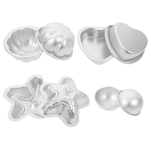 GLEAVI 4 Paare Teiliges Aluminium Seifenform für Diy Seifenherstellung Vielseitige Badekugel Formen mit Verschiedenen Designs Langlebig und Einfach zu Reinigen GLEAVI 4 Paare Teiliges Aluminium Seifenform für Diy Seifenherstellung Vielseitige Badekugel Formen mit Verschiedenen Designs Langlebig und Einfach zu Reinigen von GLEAVI