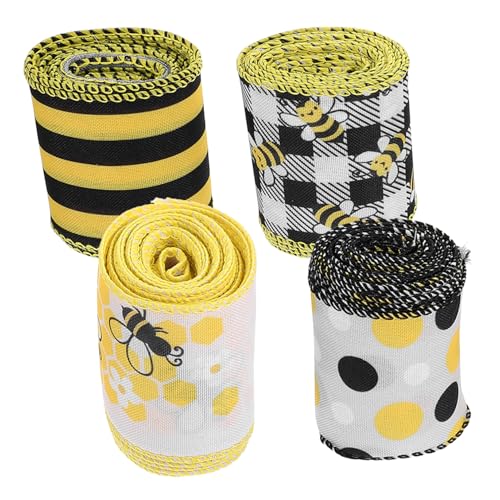 GLEAVI 4 Rollen Bunte Druckbänder Dekorative und Verpackungsbänder Strapazierfähigem für Diy Projekte und Bastelarbeiten für Hochzeiten und Feiern GLEAVI 4 Rollen Bunte Druckbänder Dekorative und Verpackungsbänder Strapazierfähigem für Diy Projekte und Bastelarbeiten für Hochzeiten und Feiern von GLEAVI