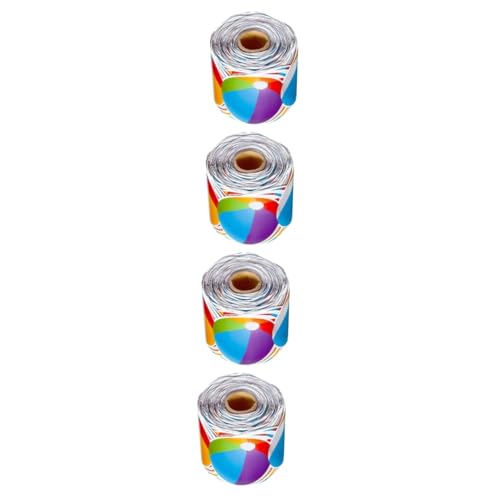 GLEAVI 4 Rollen Strandkugel dekorative Aufkleber Strand Wandkunst Etiketten Party dekoration Cartoon Pinnwand Grenze Bulletin-Zubehör Laminierung mit beschichtetem Papier GLEAVI 4 Rollen Strandkugel dekorative Aufkleber Strand Wandkunst Etiketten Party dekoration Cartoon Pinnwand Grenze Bulletin-Zubehör Laminierung mit beschichtetem Papier von GLEAVI