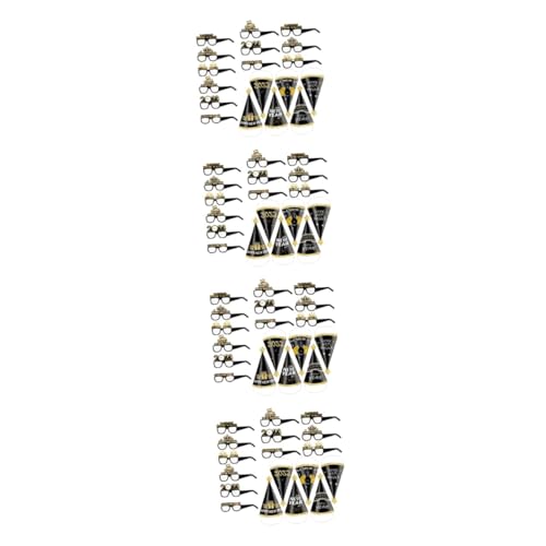 GLEAVI 4 Sätze Neujahrsbrille Hut Jahre Partyhüte Lustig Erwachsene Retro Jahr Partyhut Futuristisch Jahr Hut Gläser Neujahrsparty-brillen Papier 18 Stücke * 4 GLEAVI 4 Sätze Neujahrsbrille Hut Jahre Partyhüte Lustig Erwachsene Retro Jahr Partyhut Futuristisch Jahr Hut Gläser Neujahrsparty-brillen Papier 18 Stücke * 4 von GLEAVI