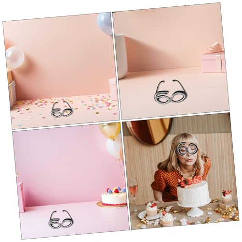 GLEAVI 4 Stück Glitzernde Geburtstagsbrille mit Strasssteinen Party Requisiten für Jubiläum Fotoprop Unisex für Drinnen und Draußen GLEAVI 4 Stück Glitzernde Geburtstagsbrille mit Strasssteinen Party Requisiten für Jubiläum Fotoprop Unisex für Drinnen und Draußen von GLEAVI