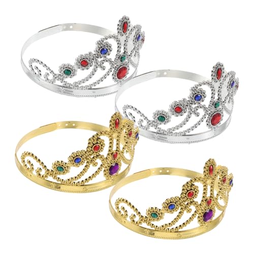 GLEAVI 4 Stück Halloween für König und Leichtes und Prinzessin Stirnband Detailliertes Design Komfortabel Vielseitig für Party Theater Cosplay Erwachsene von GLEAVI