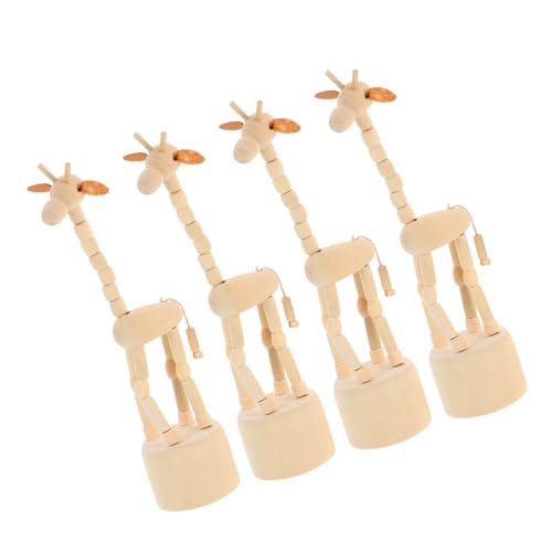 GLEAVI 4 Stück Handgefertigte Holzfiguren Interaktive Tiere für Kreative Deko und Lernspielzeug für Zuhause und Unterwegs GLEAVI 4 Stück Handgefertigte Holzfiguren Interaktive Tiere für Kreative Deko und Lernspielzeug für Zuhause und Unterwegs von GLEAVI