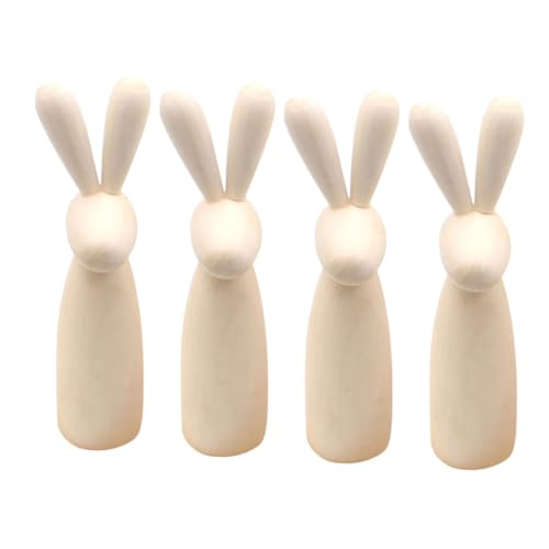 GLEAVI 4 Stück Holz-kaninchen-desktop-ornament Tisch Handwerk Hase Unbemalt Steckpuppen Unvollendet Holztiere Zum Bemalen Kunstfiguren Aus Holz Holzpflockpuppen Unvollendet Beige GLEAVI 4 Stück Holz-kaninchen-desktop-ornament Tisch Handwerk Hase Unbemalt Steckpuppen Unvollendet Holztiere Zum Bemalen Kunstfiguren Aus Holz Holzpflockpuppen Unvollendet Beige von GLEAVI