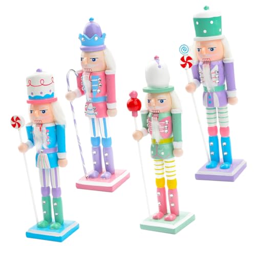 GLEAVI 4 Stück Holzfiguren Farbenfrohe Weihnachtsdekoration für Tisch Festliche Ornamente für Weihnachten Lebendige Puppen für Partys und Zuhause GLEAVI 4 Stück Holzfiguren Farbenfrohe Weihnachtsdekoration für Tisch Festliche Ornamente für Weihnachten Lebendige Puppen für Partys und Zuhause von GLEAVI