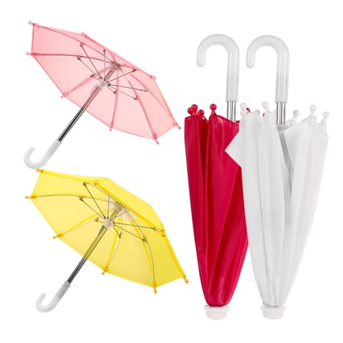 GLEAVI 4 Stück Miniatur Regenschirm Dekorative Puppenhaus Accessoires Weiß Gelb für Kreative Spielwelten und Miniatur Dekorationen GLEAVI 4 Stück Miniatur Regenschirm Dekorative Puppenhaus Accessoires Weiß Gelb für Kreative Spielwelten und Miniatur Dekorationen von GLEAVI
