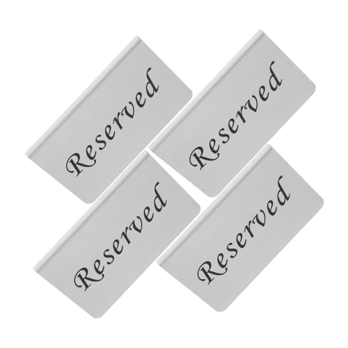GLEAVI 4 Stück Reservierte Tischkarten für Hochzeiten Partys und Restaurants Förmige Schildchen und Platzsparend für Besondere Anlässe und Zusammenkünfte von GLEAVI