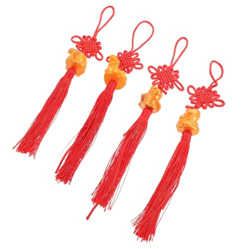 GLEAVI 4 Stück Teiliges Glücksbringer Anhänger für Jahr der Schlange Chinesische Neujahrsdekoration Festliche Wand Hängedekoration für Zuhause und Veranstaltungen von GLEAVI