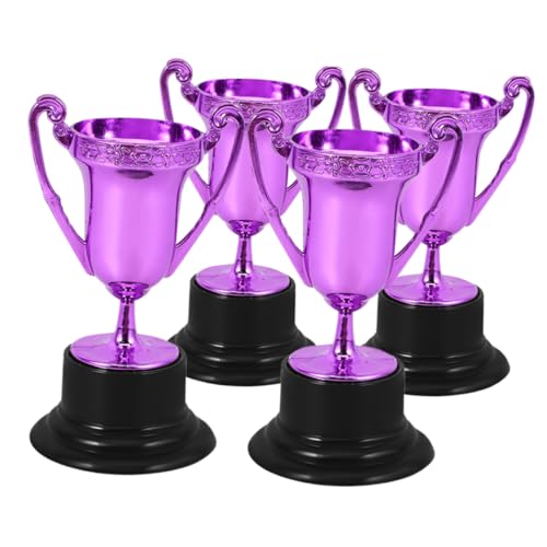 GLEAVI 4 Stück Trophäendekoration Kleine Trophäe Aus Kunststoff Pokaltrophäen Mini Trophäe Sport Belohnungstrophäe Winzige Trophäe Partygeschenke von GLEAVI