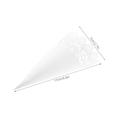 GLEAVI 40 Stück Hochzeits-konfetti Weißem Papier mit Filigranem Spitzenrand Vielseitig Einsetzbar als Blütenblatt-halter für Hochzeit Geburtstag Feiertage und Festliche Buffets von GLEAVI