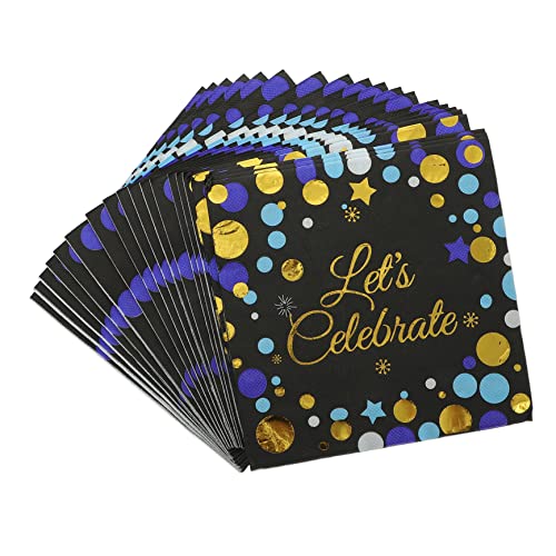 GLEAVI 40 Stück Papierserviette goldene Servietten alles zum geburtstag servietten geschirrtücher Servietten für die Abschlusssaison Servietten für Abschlussfeiern von GLEAVI