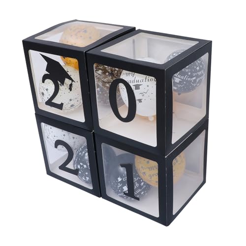 GLEAVI 4Er-Box Abschlussballonbox Rosa Schule große Luftballons Dekorationen Grad Abschlussballonverzierung Abschlussfeier Ballon Abschlussballondekoration Papier Black GLEAVI 4Er-Box Abschlussballonbox Rosa Schule große Luftballons Dekorationen Grad Abschlussballonverzierung Abschlussfeier Ballon Abschlussballondekoration Papier Black von GLEAVI