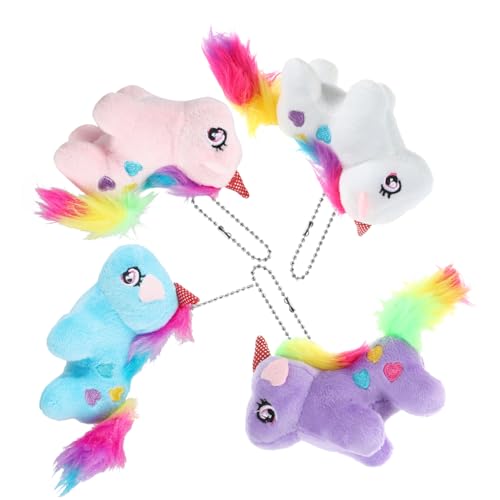 GLEAVI 4Stücke Teiliges Einhorn Plüsch Schlüsselanhänger Kawaii Tier Anhänger für Handtaschen Rucksäcke und Kindergeburtstage und Einhorn Partys GLEAVI 4Stücke Teiliges Einhorn Plüsch Schlüsselanhänger Kawaii Tier Anhänger für Handtaschen Rucksäcke und Kindergeburtstage und Einhorn Partys von GLEAVI