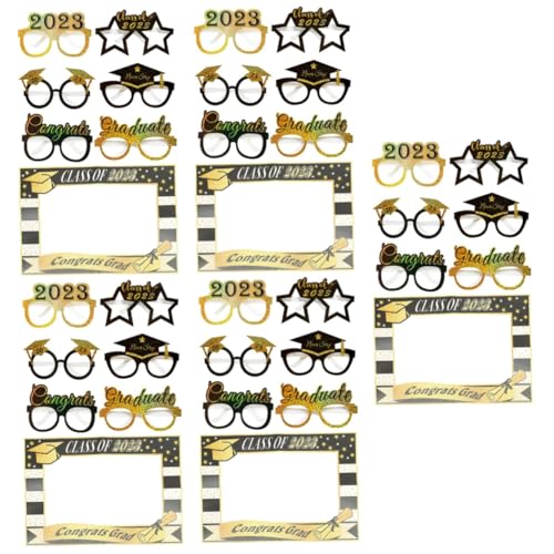 GLEAVI 5 Sätze Abschlussbrillen Requisiten Party- und Party-Fotobrillen Requisiten für die Fotokabine der Schule gläser Abschluss Brillen Dekoration Abschlussfotobrille GLEAVI 5 Sätze Abschlussbrillen Requisiten Party- und Party-Fotobrillen Requisiten für die Fotokabine der Schule gläser Abschluss Brillen Dekoration Abschlussfotobrille von GLEAVI