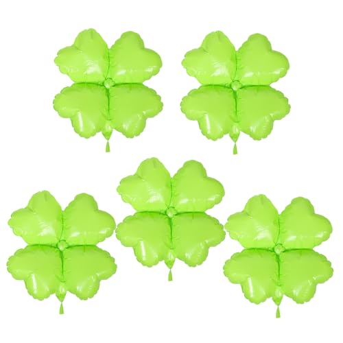 GLEAVI 5 Stück Ballon mit vierblättrigem Kleeblatt Shamrockballons Irland-Ballon St. Patrick Partydekorationen St. Patrick Day Luftballons st pattys dekorationen Sport Grün GLEAVI 5 Stück Ballon mit vierblättrigem Kleeblatt Shamrockballons Irland-Ballon St. Patrick Partydekorationen St. Patrick Day Luftballons st pattys dekorationen Sport Grün von GLEAVI