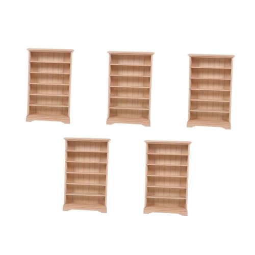 GLEAVI 5 Stück Bücherregal Holzmodell für Puppenhaus Stöckiges Dekoratives Möbelstück Natürlichem Farbton für Vielseitige Anwendung und Realistische Raumgestaltung GLEAVI 5 Stück Bücherregal Holzmodell für Puppenhaus Stöckiges Dekoratives Möbelstück Natürlichem Farbton für Vielseitige Anwendung und Realistische Raumgestaltung von GLEAVI