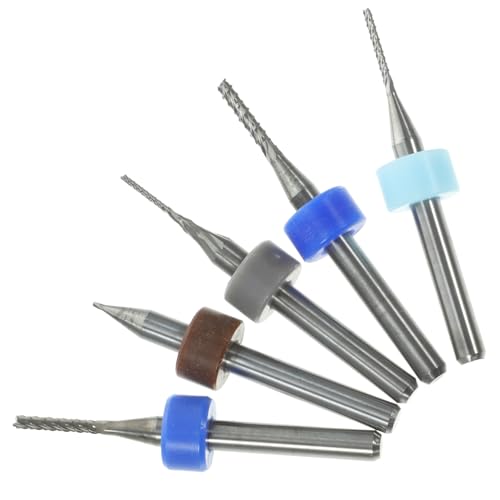 GLEAVI 5 Stück Teiliges Hartmetall Fräser für Präzise Cnc Bearbeitung Hochwertige Gravur und Formfräser für Verschiedene Hohe Effizienz und Langlebigkeit Zufällige Farbe Zufällige Farbe von GLEAVI