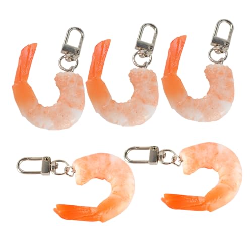 GLEAVI 5 Stück Teiliges Realistischer Garnelen Schlüsselanhänger Einzigartige Schlüsselringe Dekoration für Taschen und Partys Imitation von Lebensmitteln mit Detaillierter Gestaltung GLEAVI 5 Stück Teiliges Realistischer Garnelen Schlüsselanhänger Einzigartige Schlüsselringe Dekoration für Taschen und Partys Imitation von Lebensmitteln mit Detaillierter Gestaltung von GLEAVI