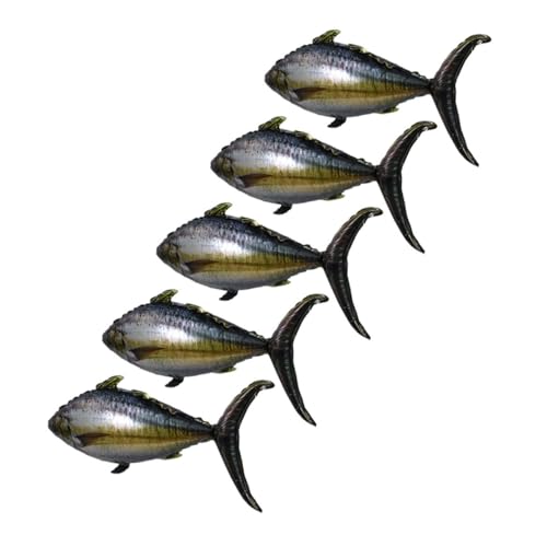 GLEAVI 5 Stück Teiliges Tuna Luftballons aus Aluminiumfolie Realistische Fisch deko für Meeresthema Wiederverwendbare Geburtstags Strandparty dekoration Leicht Aufzublasen und Langlebig GLEAVI 5 Stück Teiliges Tuna Luftballons aus Aluminiumfolie Realistische Fisch deko für Meeresthema Wiederverwendbare Geburtstags Strandparty dekoration Leicht Aufzublasen und Langlebig von GLEAVI