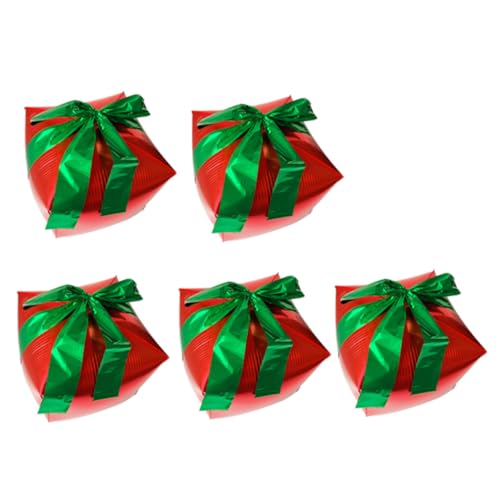 GLEAVI 5 Stück Teiliges Weihnachts-folienballons in Geschenkform Rot Aluminiumfolie Luftdicht Party Weihnachtsdeko für Zuhause Bar Club Einfach Aufzublasen Farbenfrohe Atmosphäre GLEAVI 5 Stück Teiliges Weihnachts-folienballons in Geschenkform Rot Aluminiumfolie Luftdicht Party Weihnachtsdeko für Zuhause Bar Club Einfach Aufzublasen Farbenfrohe Atmosphäre von GLEAVI