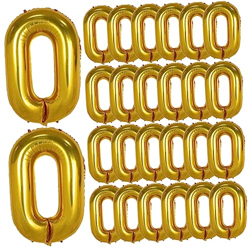 GLEAVI 50 Stück Goldene Folienballons Kettenballons für Geburtstagsfeiern Dekorative Leichtes Aluminiumfolie Wiederverwendbar für Hochzeiten und Themenpartys von GLEAVI