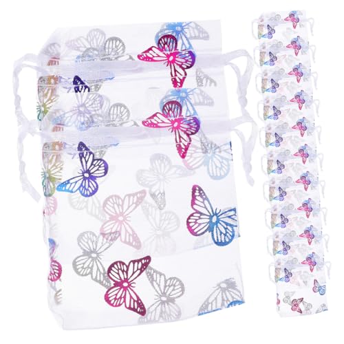 GLEAVI 50 Stück Schmetterlings Schmuckbeutel aus Netzstoff Zugbeutel für Süßigkeiten und Schmuck für Hochzeiten Partys und Feiertage GLEAVI 50 Stück Schmetterlings Schmuckbeutel aus Netzstoff Zugbeutel für Süßigkeiten und Schmuck für Hochzeiten Partys und Feiertage von GLEAVI