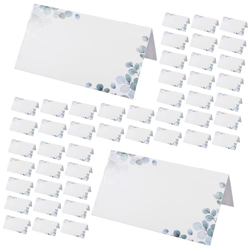 GLEAVI 50 Stück Sitzplatzkarte Sitzplätze Blumen- Namenskarte Für Die Hochzeit Tische Gast Tischkarten Für Die Tischdekoration Rosa Braut- Tischnummernkarten Etikett Papier Weiß von GLEAVI