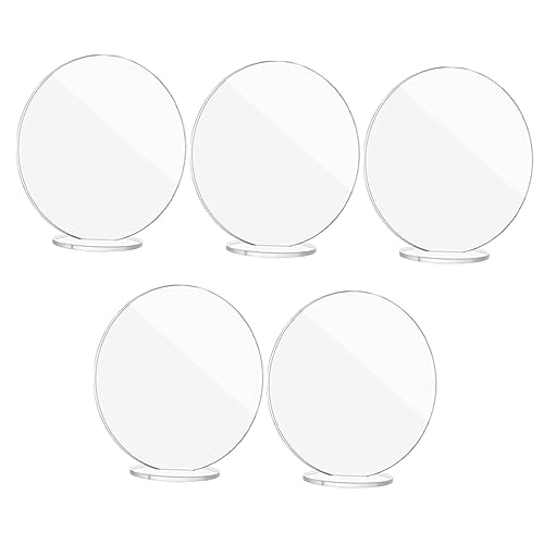 GLEAVI 5Sätze Transparente Tischkarten für Hochzeiten Sitzkarten mit Sockel Kreative Tischdekoration für Veranstaltungen Wiederverwendbar und Sicher von GLEAVI