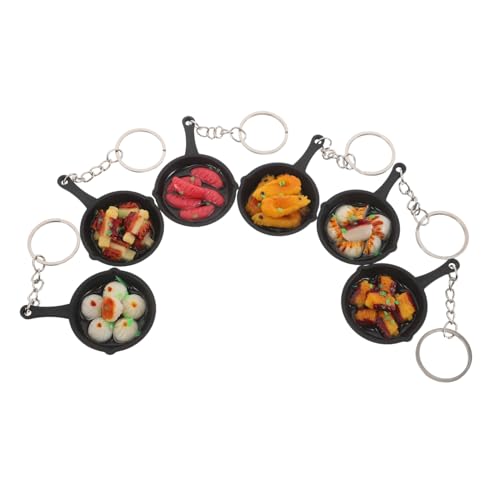 GLEAVI 6 Stück Mini Schlüsselanhänger mit Lustigen Mini-pfannen und Food-motiven Leichte Taschenanhänger und Schlüsselringe für Handtaschen Rucksäcke Partydeko und Geschenke GLEAVI 6 Stück Mini Schlüsselanhänger mit Lustigen Mini-pfannen und Food-motiven Leichte Taschenanhänger und Schlüsselringe für Handtaschen Rucksäcke Partydeko und Geschenke von GLEAVI