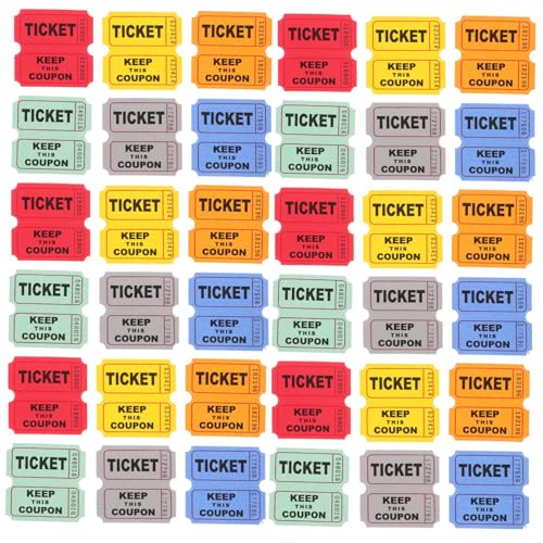 GLEAVI 600 Stück Raffle Tickets Doppelrolle Farben pro Papier Lose für Gewinnspiele Karneval Veranstaltungen Spiele Einsetzbar GLEAVI 600 Stück Raffle Tickets Doppelrolle Farben pro Papier Lose für Gewinnspiele Karneval Veranstaltungen Spiele Einsetzbar von GLEAVI