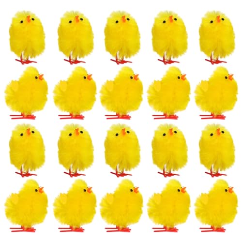 GLEAVI 60Pcs Osterküken: Gelbe Flauschige Küken Mini Osterküken Weiche Plüsch Osterküken Ei Für Kuchen -Topper Party Huntkorb GLEAVI 60Pcs Osterküken: Gelbe Flauschige Küken Mini Osterküken Weiche Plüsch Osterküken Ei Für Kuchen -Topper Party Huntkorb von GLEAVI