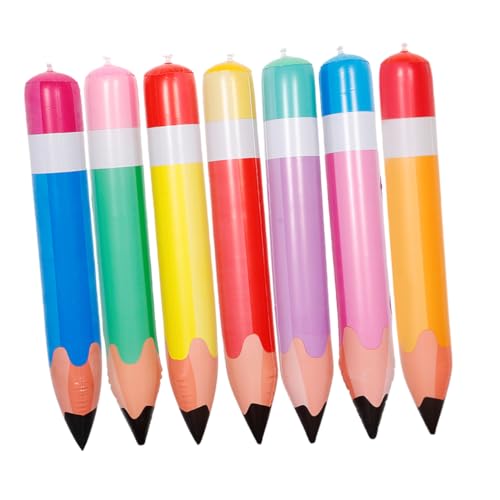 GLEAVI 7 Stück Aufblasbare Bleistifte aus PVC Teiliges Bunten Farben für Schulanfang und Klassenzimmerdekoration Große Auffällige Bleistift Spielzeuge für Partys und Feste GLEAVI 7 Stück Aufblasbare Bleistifte aus PVC Teiliges Bunten Farben für Schulanfang und Klassenzimmerdekoration Große Auffällige Bleistift Spielzeuge für Partys und Feste von GLEAVI