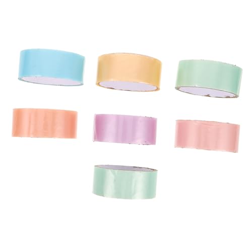 GLEAVI 7Roll Regenbogen Klebeband Breit Stark Haftendes Wasserdichtes Duct Tape Farbiges Dekorations Verpackungsband für DIY Bastelprojekte Schule und Haushalt von GLEAVI
