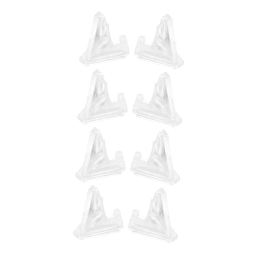 GLEAVI 8 Stück Ausstellungsstand Karte steht zur Anzeige Mini Staffelei steht Display für Münzausweishalter steht für Anzeige Münzständer Baseballkartenhalter Acryl Transparent von GLEAVI
