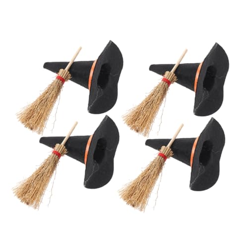 GLEAVI 8 Stück Teiliges Set Mini Hexenhüte und Besen für Puppenhäuser Schwarze Halloween Dekoration für Miniatur Landschaften und Kreative Bastelprojekte GLEAVI 8 Stück Teiliges Set Mini Hexenhüte und Besen für Puppenhäuser Schwarze Halloween Dekoration für Miniatur Landschaften und Kreative Bastelprojekte von GLEAVI
