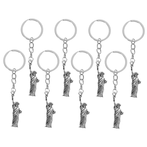 GLEAVI 8Stücke Freiheitsgöttin Schlüsselanhänger Patriotische Hängedekoration für Süße Partygeschenke Taschenanhänger als Souvenir Vielseitig Einsetzbar von GLEAVI
