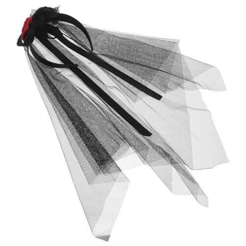 GLEAVI Blumenschleier-Stirnband: Halloween-Geisterbraut-Kopfschmuck mit schwarzem Schleier und Blumenmuster – Dekoratives Stirnband für den Tag der Toten und Gothic-Kostüme GLEAVI Blumenschleier-Stirnband: Halloween-Geisterbraut-Kopfschmuck mit schwarzem Schleier und Blumenmuster – Dekoratives Stirnband für den Tag der Toten und Gothic-Kostüme von GLEAVI