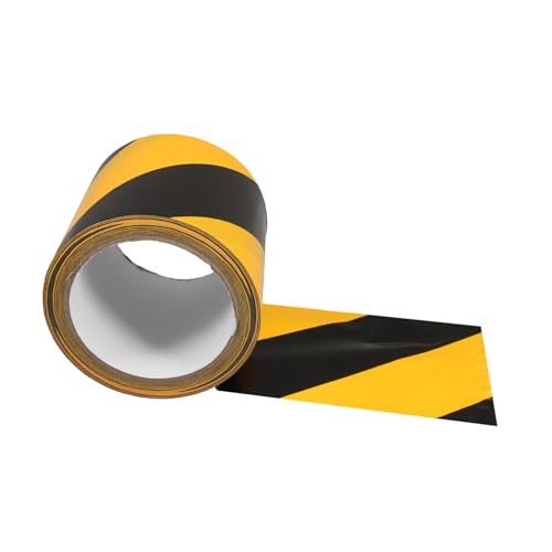 GLEAVI Bodenband Betonband Warnaufkleber Bodenschutzband Gelbes Halloween Klebeband Gelbes Warnband Bauband Sicherheitsstreifen Für Treppen Halloween Warnband Pvc von GLEAVI