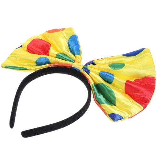 GLEAVI Clown Schleifen Stirnband für Damen Einzigartiges Cosplay Zubehör für Kostümpartys Auffällige Haarschmuck für Halloween Fasching von GLEAVI