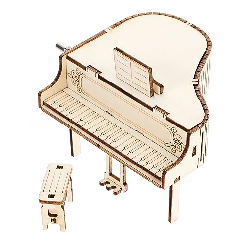 GLEAVI DIY Handkurbel Spieluhr aus Bastel Spieluhr für Tischdekoration Klavier Design für Festivals Anlässe von GLEAVI